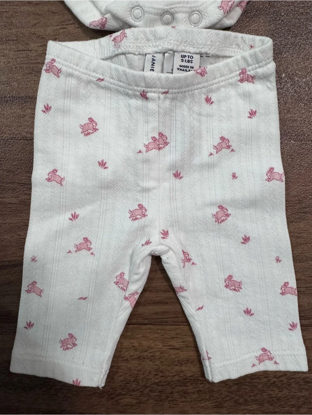 Baby Bunny Pointelle Wrap Matching Set